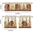 thumbnail image 2 of Fall Thanksgiving Kitchen Curtains Set of 3, Pumpkin Turkey Sunflower Harvest Fall Kitchen Decor,Fall Thanksgiving Curtains and Valances for Living Room Bedroom Kitchen Cafe Thanksgiving Decor 24 Inch, 2 of 6