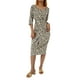 thumbnail image 2 of TRKIYQC Vestido de Mujer Leopardo/Flor/Diseño de Color Sólido Mangas 3/4 Cuello Redondo Casual Vestido Transpirable TRKIYQC moderno, 2 of 9
