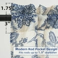 thumbnail image 4 of DriftAway Kitchen Curtain Floral Tier Linen Short Pinstripe Cafe 36 Inch Length for Living Room Bathroom Freda Farmhouse Rustic Curtains Rod Pocket 2 Panels Navy, 4 of 8