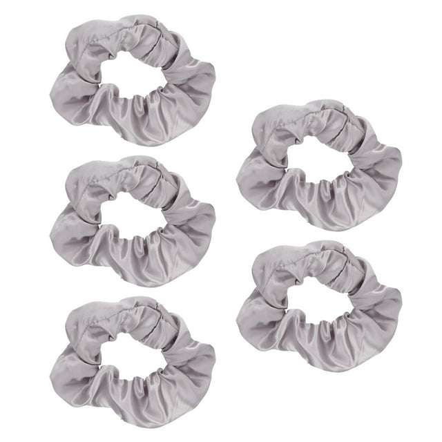 Gomas Para El Pelo Con Luz, Color Gris, 5 Unidades, Coleteros LED Compactos Para Fiesta