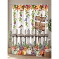 thumbnail image 4 of Fsddascl Thanksgiving Pumpkins Shower Curtain Set - Extra Long 72" x 96" Washable Bathtub Curtain with 12 Hooks, Fall Leaves Country Wildflowers Fence Waterproof Fabric Shower Curtains for Bathroom, 4 of 6