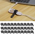 thumbnail image 1 of FUYGRCJ - 60 bridas de silicona para cables, correas ajustables para cables, organizador de cables negro, reutilizables, para viajes, oficina y hogar, 1 of 1