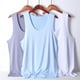 thumbnail image 1 of Chaleco de seda de hielo para hombre, cuello en V, cuello redondo, ajustado, deportivo, camisa de verano de alta elasticidad, 1 of 2