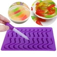 thumbnail image 3 of 20-Compartment Silicone Mold for Gummy Worms, Candy, Chocolate and Cake - Includes Dropper, 3 of 8