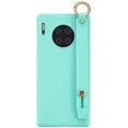 thumbnail image 1 of Case for Huawei P20 Pro, Rhinestone Painting Cloth Embossed Stylish Soft TPU Frame Glitter Thin Multicolor Soft Holder Stand Wrist Strap Full Protection Bumper,IBAOLE -Purple R-Lightblue Huawei Mate30, 1 of 5