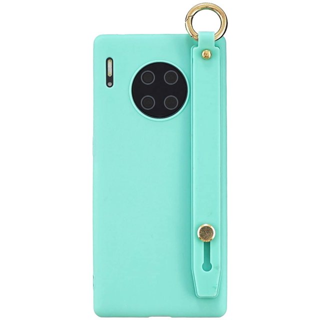 Case for Huawei P20 Pro, Rhinestone Painting Cloth Embossed Stylish Soft TPU Frame Glitter Thin Multicolor Soft Holder Stand Wrist Strap Full Protection Bumper,IBAOLE -Purple R-Lightblue Huawei Mate30