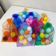 thumbnail image 3 of Cat Toy Balls Fluffy 30PCS Assorted Colors Cat Chase Balls Cat Chew Toys, 3 of 10
