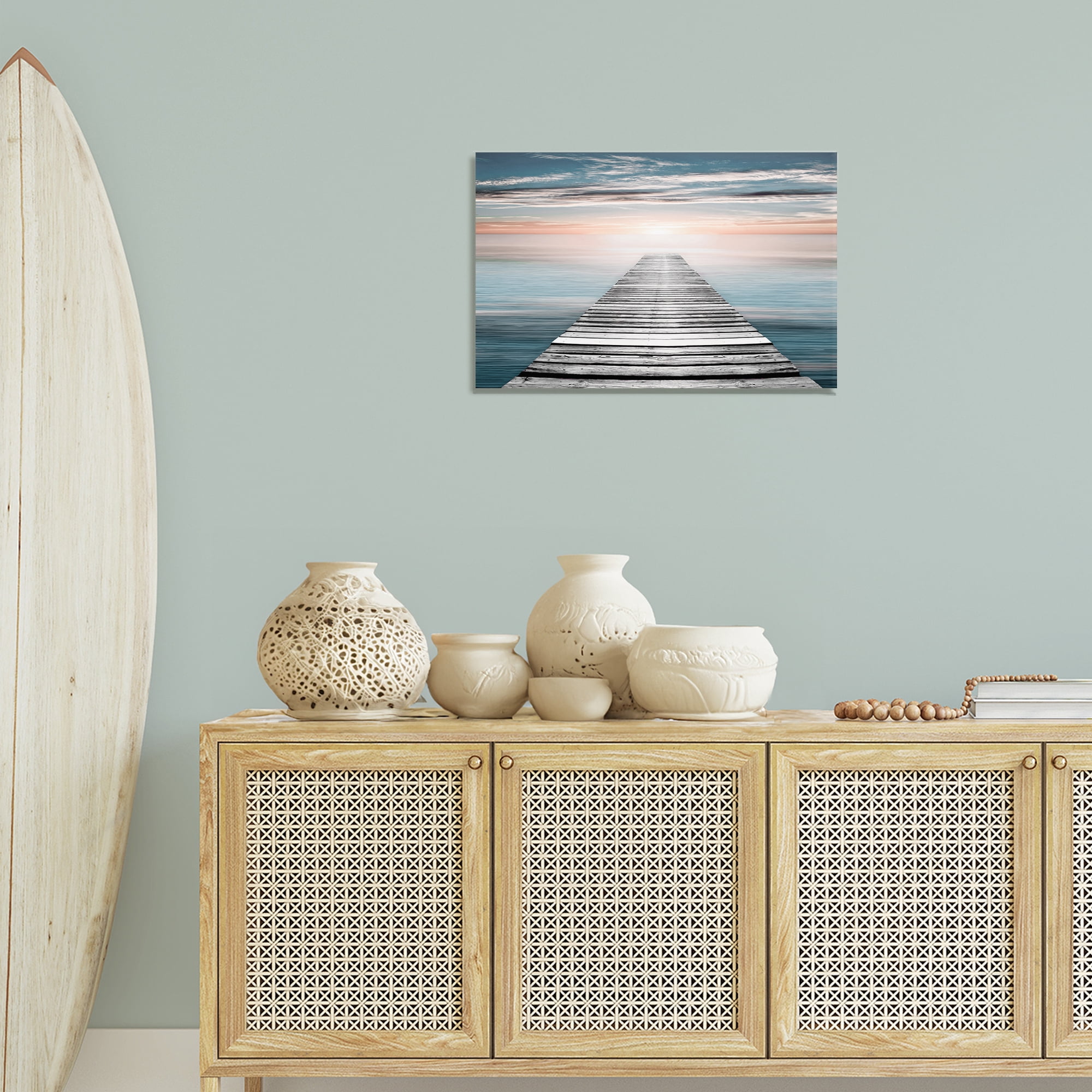 Stupell Industries Sunlit Dock Planks Landscape & Nature Photography Wrapped Canvas Art Print Wall Art, 24 x 16