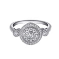 thumbnail image 4 of Lafonn Classic Sterling Silver Platinum Plated Lassire Simulated Diamond Engagement Ring (0.74 CTTW), 4 of 5