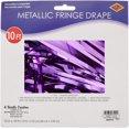 thumbnail image 2 of Beistle Metallic Fringe Drape Hanging Curtain, Party Decor, Mardi Gras Supplies, 10' x 15", Purple, 2 of 2