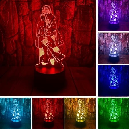 Cartoon Japanese Anime Character Figure 3D LED Optical Illusion Bedroom ...