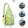 thumbnail image 3 of Waterproof Hiking Sling Backpack for Women – Lightweight Floral Crossbody Chest Bag with Adjustable Strap, Botanical Wildflower Travel Backpack for Outdoor & Everyday Use, 3 of 4