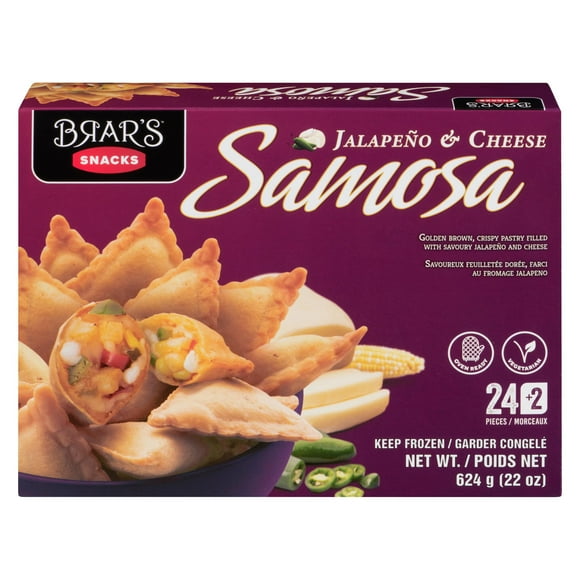 BRAR'S JALAPENO AND CHEESE SAMOSA, Pastry filled with savoury Jalapeno and cheese