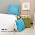 thumbnail image 3 of Deconovo Corduroy Fundas de cojines Juego de 4 – Machine Washable Home Decor for Sofa, Dormitorio | Maya Blue, 20x20 Inch, 3 of 7
