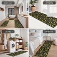 thumbnail image 5 of Black Sunflower Leaf Pattern Kitchen Rugs Sets Of 3,Kitchen Runner Rugs Non Skid Washable,Decorative Kitchen Floor Mats for Kitchen,Sink,Laundry,17"x30"+ 17"x47" + 17"x59", 5 of 6