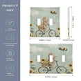 thumbnail image 4 of WOBOGO Cut Bear Riding Bicycle 2-hole Switch Plates PC Flame Retardant Plastic Material Glossy Finish Smooth Touch 4.56x4.48x0.27in, 4 of 8