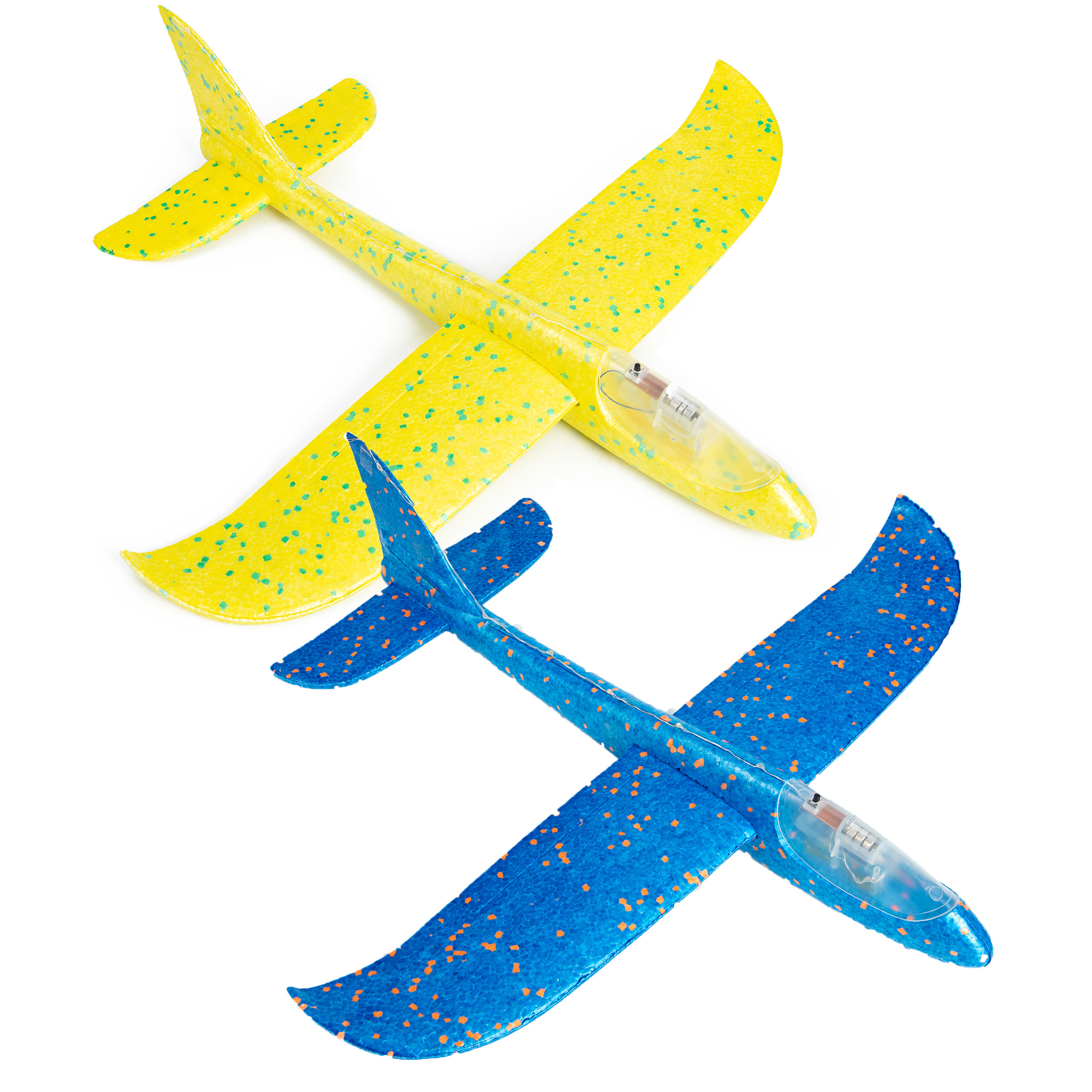 2 Pack Foam Glider Plane for kids, Large Throwing Foam Plane, Flight