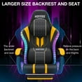 thumbnail image 5 of Hoffree Big and Tall Gaming Chair with Speakers Office Chair with Footrest Heavy Duty Gamer Chair with Lumbar Support Height Adjustable 360-Swivel Seat and Headrest for Adults, 400lbs, 5 of 10