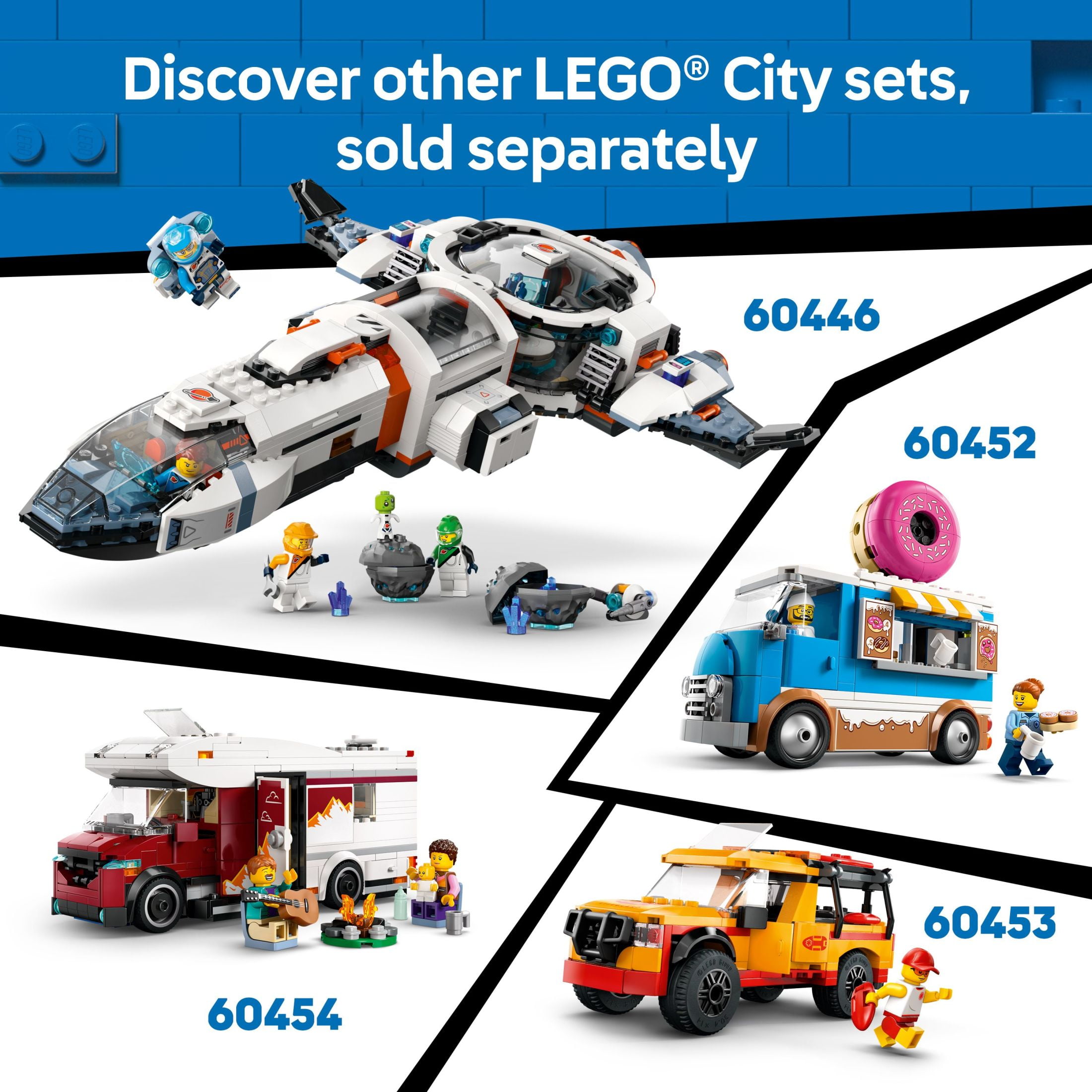 LEGO City Donut Truck Toys - Building Toys for Kids, Boys & Girls, Ages 5+ - Mobile Donut Stand W/ 2 Minifigures & Other Accessories - Fun Gift Ideas for Birthdays & Holidays - 60452