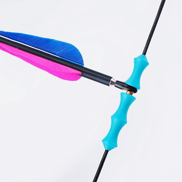 Cuerda de arco de silicona Protectores de dedos Práctica de tiro Protector de dedos (Azul)