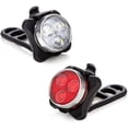 thumbnail image 1 of USB Rechargeable Bike Light Set,(1 Pack)Super Bright Front Headlight and Rear LED Bicycle Light,650mah Lithium Battery,4 Light Mode Options(2 USB cables and 4 Strap Included), 1 of 8