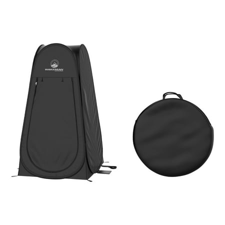 Wakeman - Portable Pop-Up Tent w/ Carrying Bag - Collapsible Privacy Pod for Showers, Changing - Great for Camping Accessories - Black