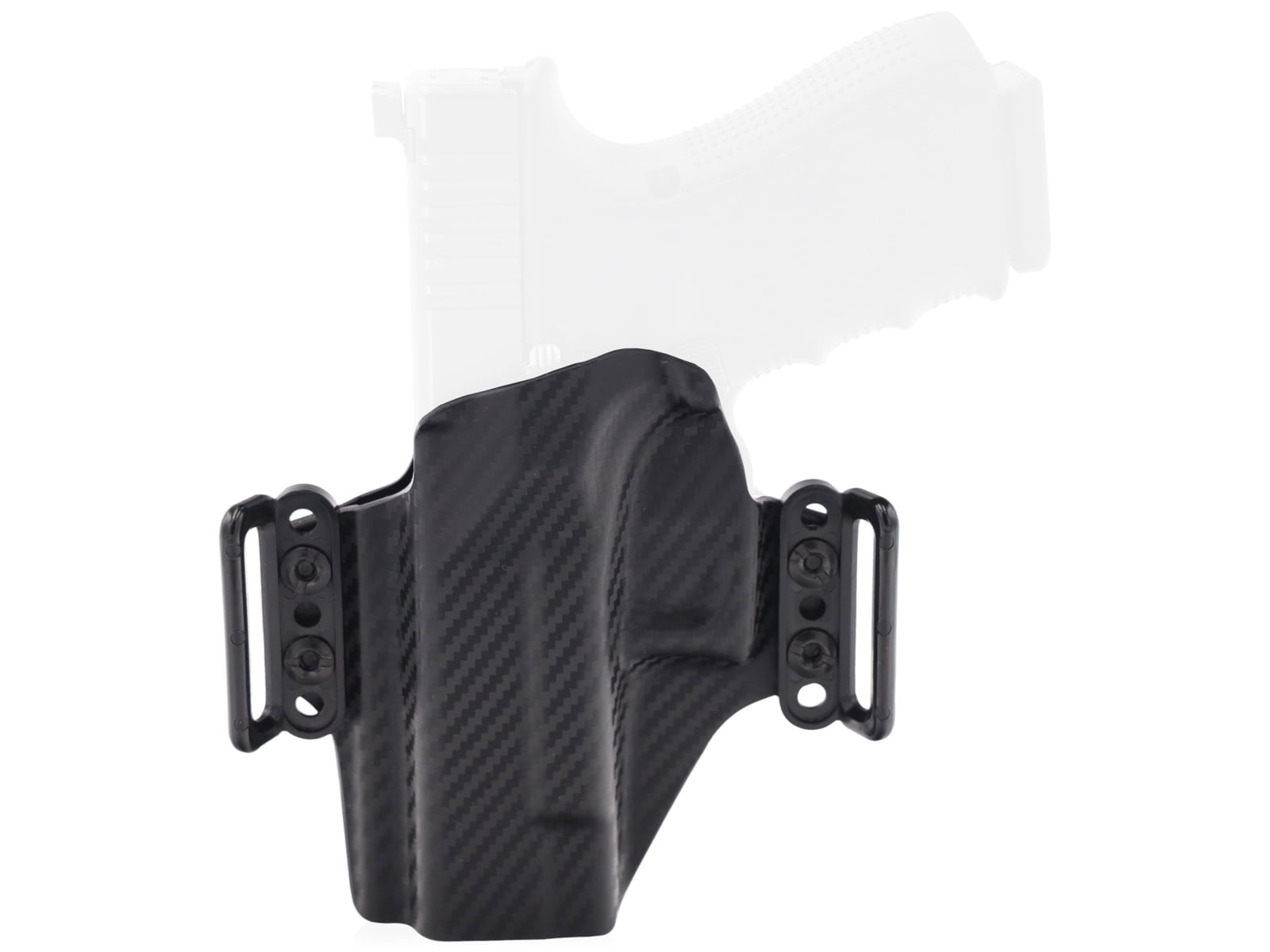 Rounded OWB KYDEX Belt Loop Holster, Ruger Security 9 Compact, Ambidextrous, Bla