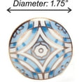 thumbnail image 5 of Perilla Home Aster Blue Ceramic Knob ( Set Of 6 )Round Shape Printed Knobs Pull And Push For Handles, Cabinet, Drawer, Door, Wardrobe, Home Interior Decorative Item, 5 of 12