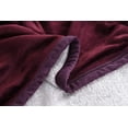 thumbnail image 2 of MarCielo Sherpa Blanket Throw Blankets Bed Blankets, Sherpa Fleece Throw Blanket Super Soft Warm Blanket Velvet Plush (Queen, Burgundy), 2 of 7