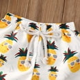 thumbnail image 2 of Baby Toddler Boys Printed Swim Shorts Bathing Suit Beach Pool Boy Swim Trunks (Pineapple, 18-24 Months), 2 of 4