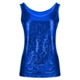 thumbnail image 5 of QHFBli Women's Sequin Tops Sleeveless Sparkle Sequin Tank Top Shimmer Vest Glitter Camisole, 5 of 6