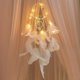 thumbnail image 2 of Atrapasueños, luz nocturna de plumas, luces nocturnas montadas en la pared, decoración del hogar, lámpara nocturna para niños, dormitorio, sala de estar, regalo de cumpleaños (blanco), 2 of 4