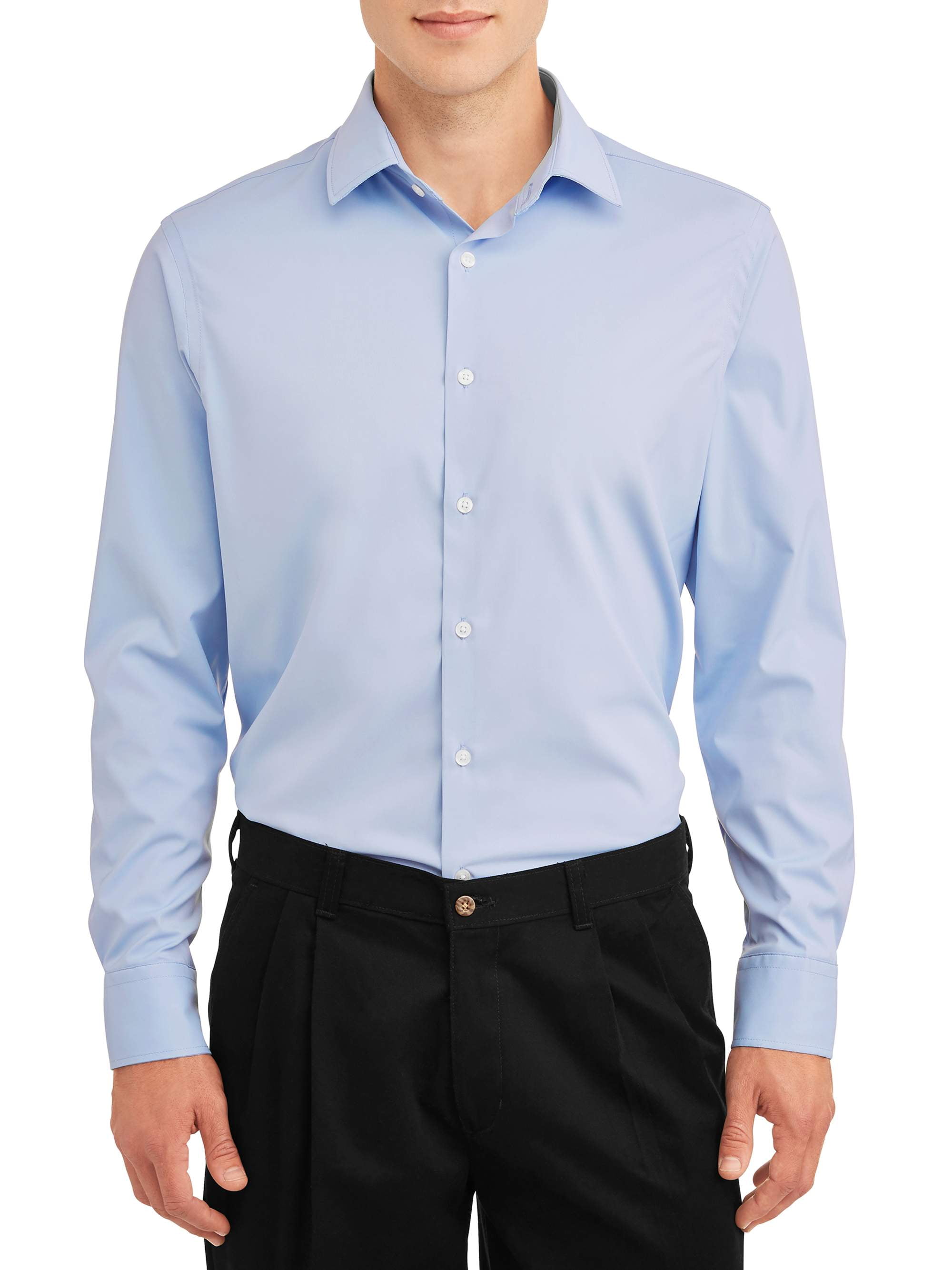 J.M. Haggar Men's Premium Performance Slim Fit Dress Shirt - Walmart.com