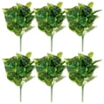 thumbnail image 1 of Uxcell Plantas de Verdura Artificial, 7 Ramilletes de Planta Verde con Hojas de Scindapsus y Tallos de Hierba para el Hogar, Verde 8 Pcs, 1 of 6