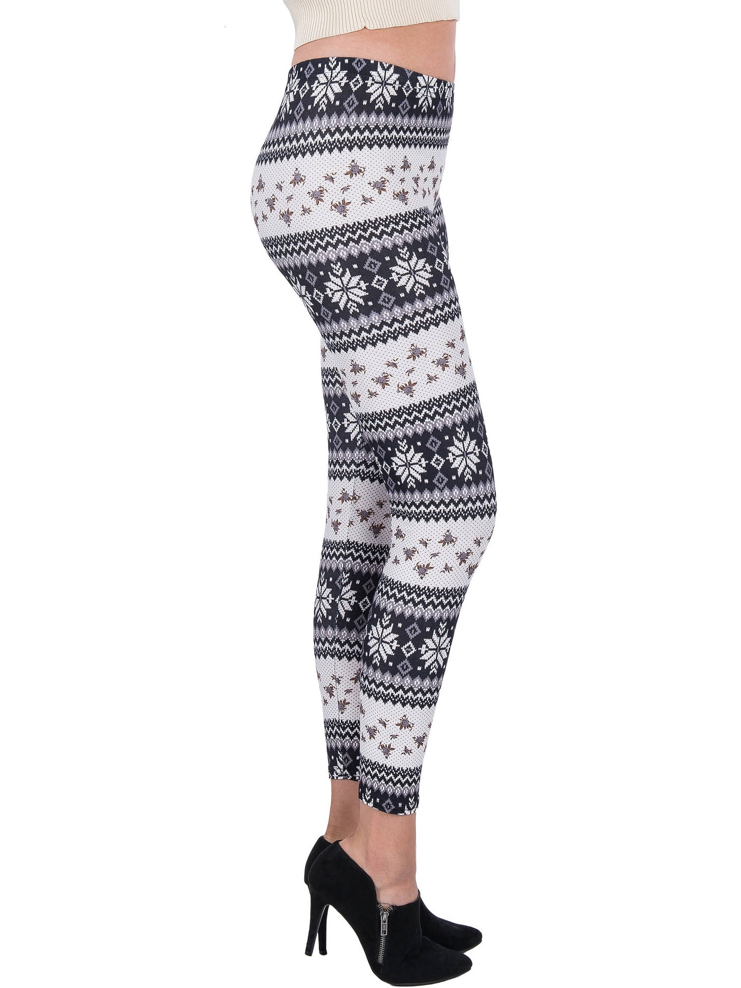 Women's Blooming Winter Design Full Length Stretchy Leggings