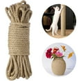thumbnail image 1 of Cuerda de repuesto para rascador de gatos, cuerda de cáñamo natural de 32,8 pulgadas, cuerda de cáñamo DIY para manualidades, reemplazo de cuerda de reparación de árbol de gato de torre de gato, 1 of 7