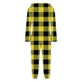 thumbnail image 5 of Flannel Onesie Pajamas for Women Fleece Fuzzy Sherpa Hooded One Piece Plaid Romper Warm Winter Loungewear Sleepwear, 5 of 7