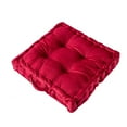 thumbnail image 2 of LShunze Square Solid Color Velvet Seat Cushion with Handle Tufted Thicken Chair Pad Tatami Floor Pillow Cushion 15"x15"x3" for Home Office Sedentary, 2 of 8