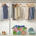 thumbnail image 5 of Floral Exotic Tropical Square Storage Basket Storage Bins Canvas Storage Organizer Closet Shelf Organizer for Home Office, 1 Pc, 5 of 7