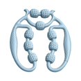 thumbnail image 2 of Outil de Massage à Rouleau pour Muscles Fascia, Neuf Roues, Robuste, pour Cuisse, Bleu Clair, 2 of 9