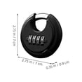 thumbnail image 2 of UPOUART Outdoor Gate Locks for Fences Heavy Duty Metal Combination Padlock Weatherproof Black, 2 of 8