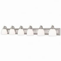 6 Light Bathroom Light in Traditional Style 48 inches Wide By 7 inches High-Brushed Nickel Finish Bailey Street Home 218-Bel-4402300