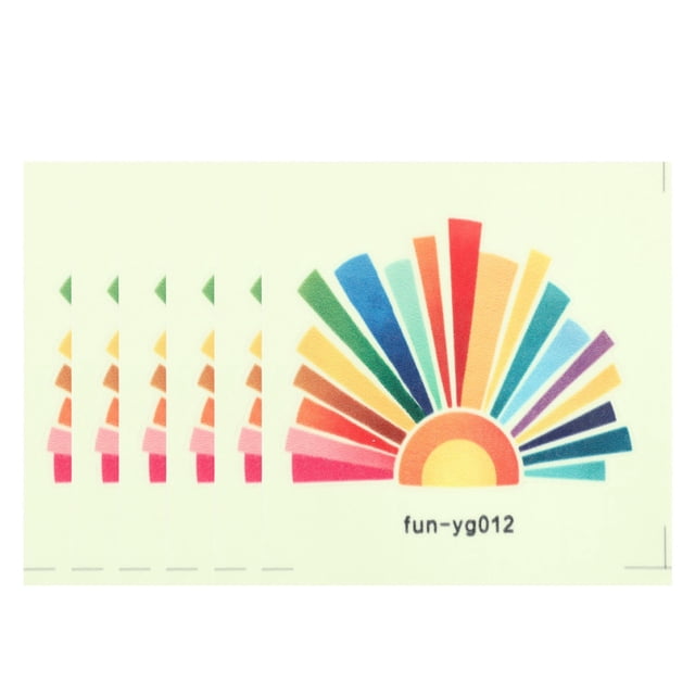 TABLETREANDS 6Ud De Pegatinas De Arcoíris Multicolor Para Decorar Espacios Con Fácil Aplicación