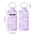 thumbnail image 3 of 20 Pieces Neoprene Chapstick Holder Keychain Lip Balm Clip-on Chapstick Sleeve Pouch Marble Lipstick Keychain Elastic Holster with Metal Ring for Travel Accessories, 3 of 7