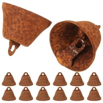 HONMEET 50 Pcs Coffee Colored Iron Bells for Crafts, Christmas Decorations, Holiday Ornaments, and Home Decor Projects