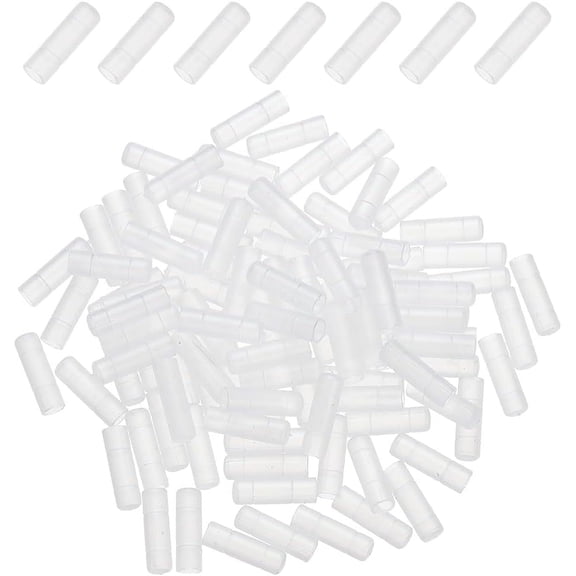 100pcs Plastic Male Protector Cap 3.5mm Inner Diameter Port Cover Anti-Dust Plugs Cap Cover Plug Clear Protective Cap Round Dust Stopper for Earphones Headphones Plugs Cover Protecting Brown