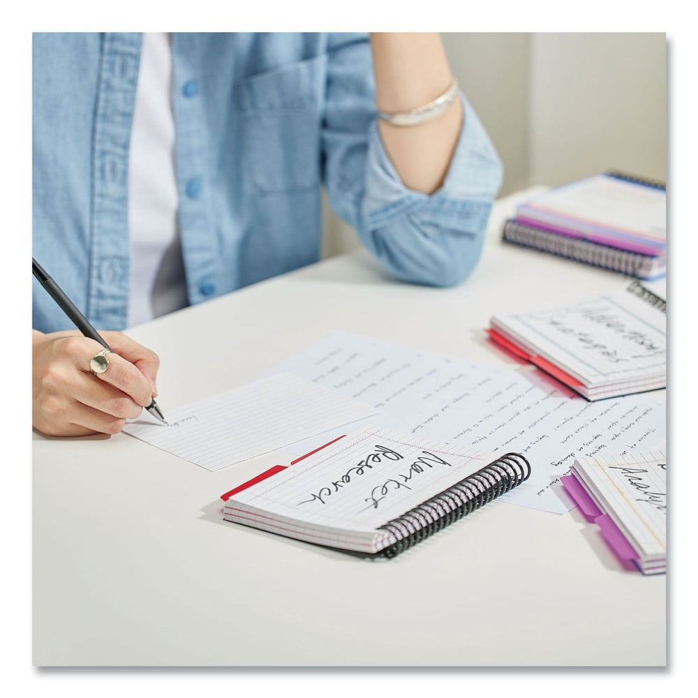 Spiral Bound Index Cards, 4" x 6", White, 120 Per Pack