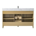 thumbnail image 6 of Vanity Art 60" Bathroom Vanity with Sink and Engineered Marble Top, Freestanding Storage Cabinet with 2 Drawers, 2 Shelves and 1 Flip Down Tray, 6 of 8