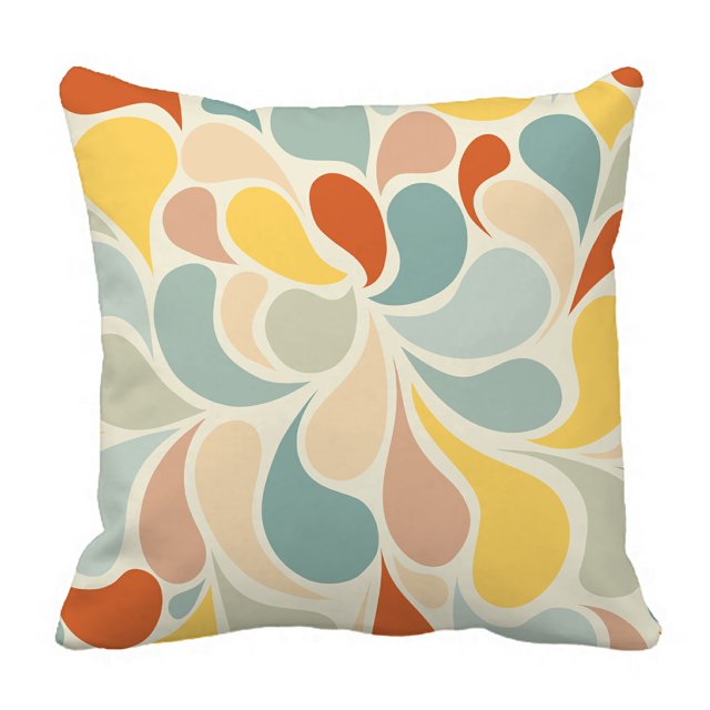 Funda De almohada ABPHQTO con diseño De Pétalos De flores abstractas y Hojas En Colores Pastel Suaves 50x50 cm