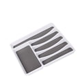 thumbnail image 3 of Aesthetically Appealing Soft-Grip Lined Silverware Tray, Expandable With Branded Icons To Help Sort Flatware, Cutlery, Utensils, For Efficient Drawer Organization, 3 of 6